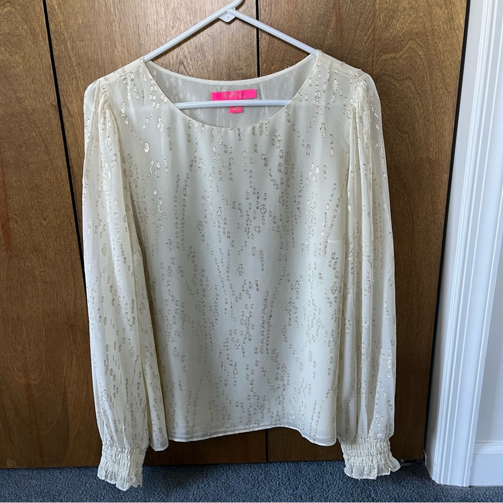 Lilly Pulitzer Idina Silk Top View 2